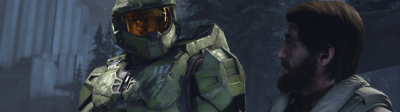 Halo Infinite screenshot of the Master Chief and Fernando Esparza