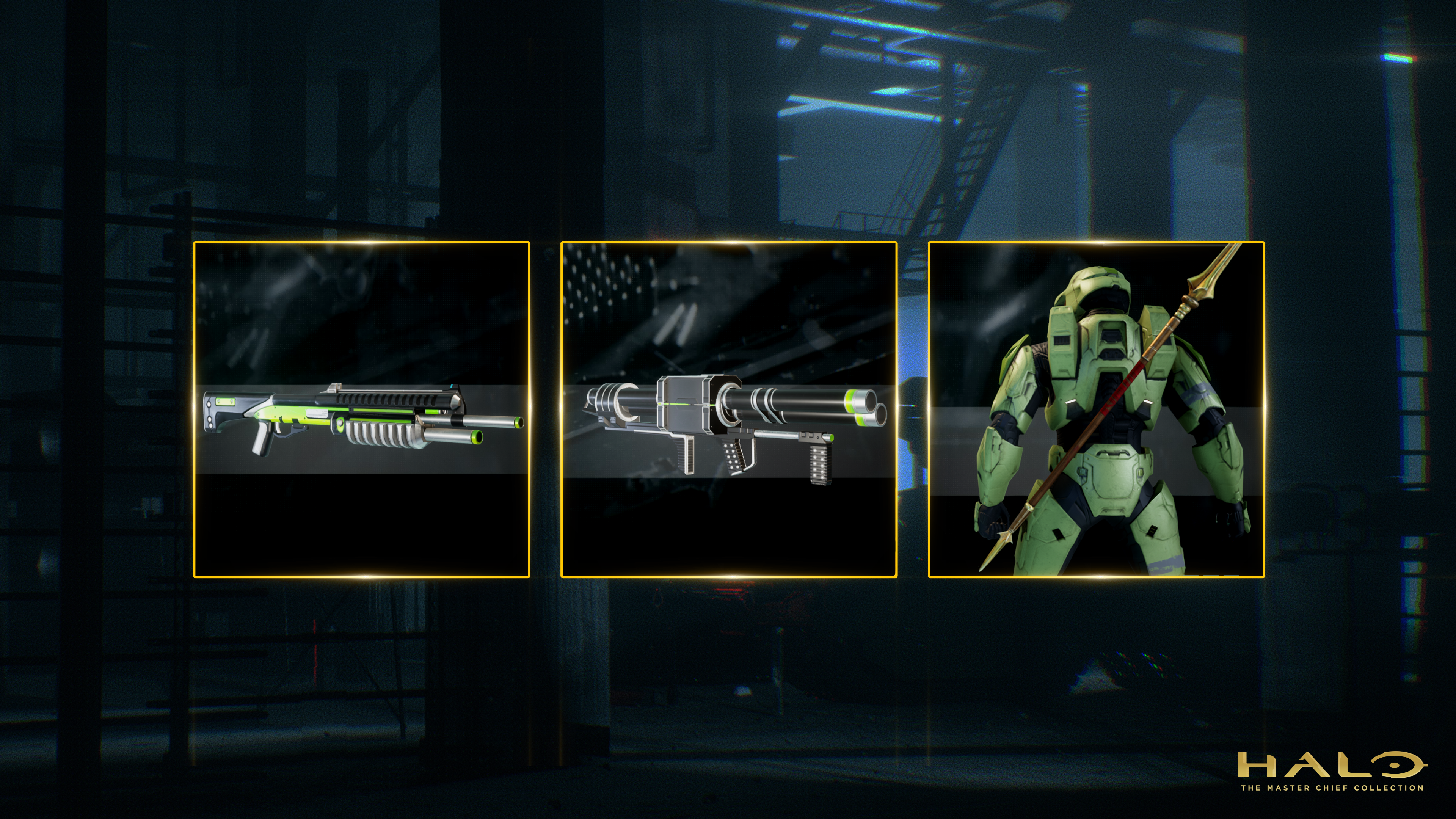 A Shotgun and Rocket launcher skin as well as a back accessory in Halo M C C.