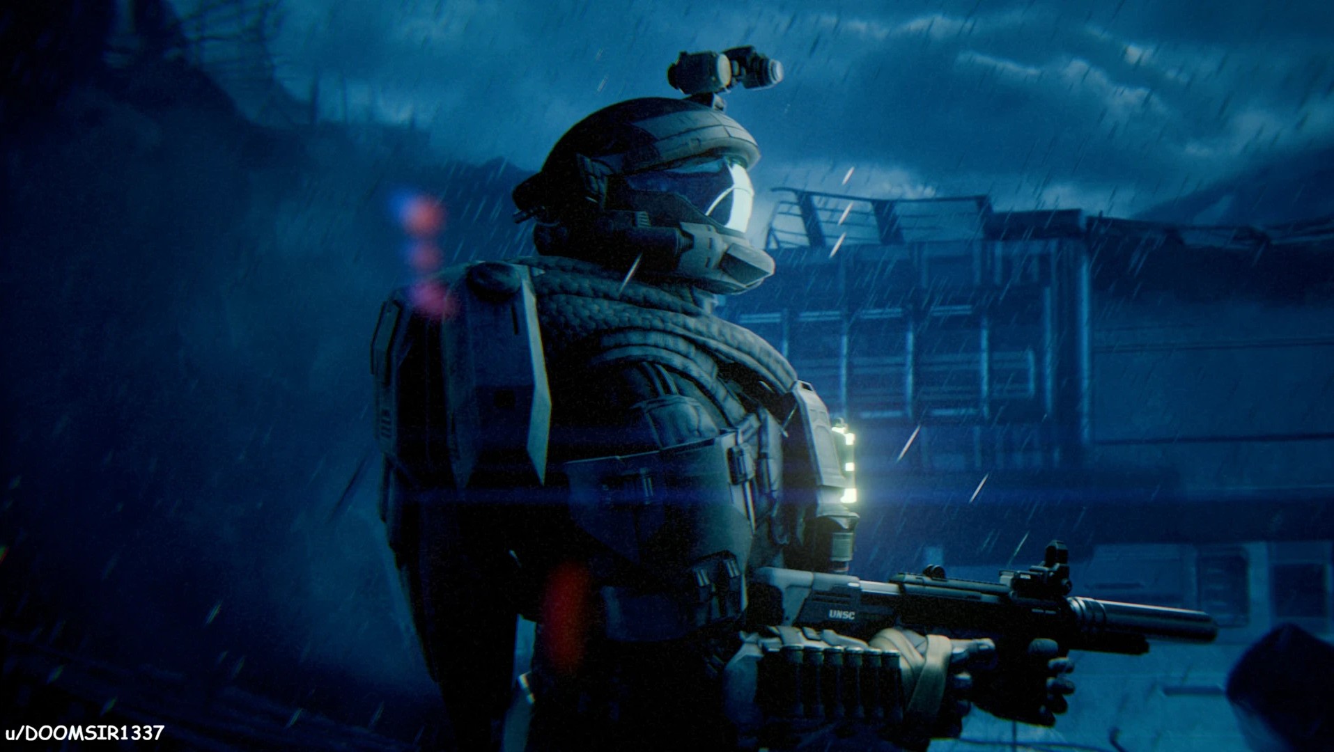 Portrait inspired by the cover of Halo 3: ODST.