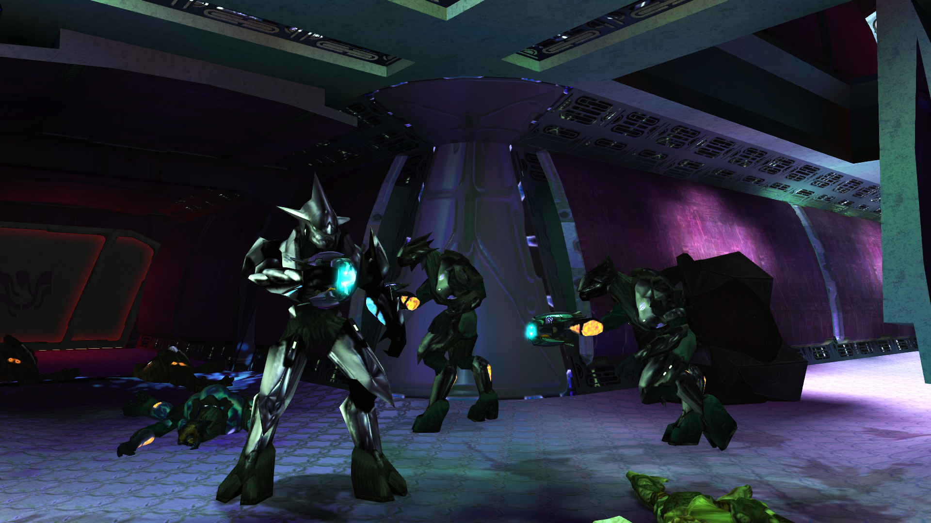 Zuka 'Zamamee Campaign gameplay. Zuka and allied Special Operations Elites race through the halls of the Truth and Reconciliation.