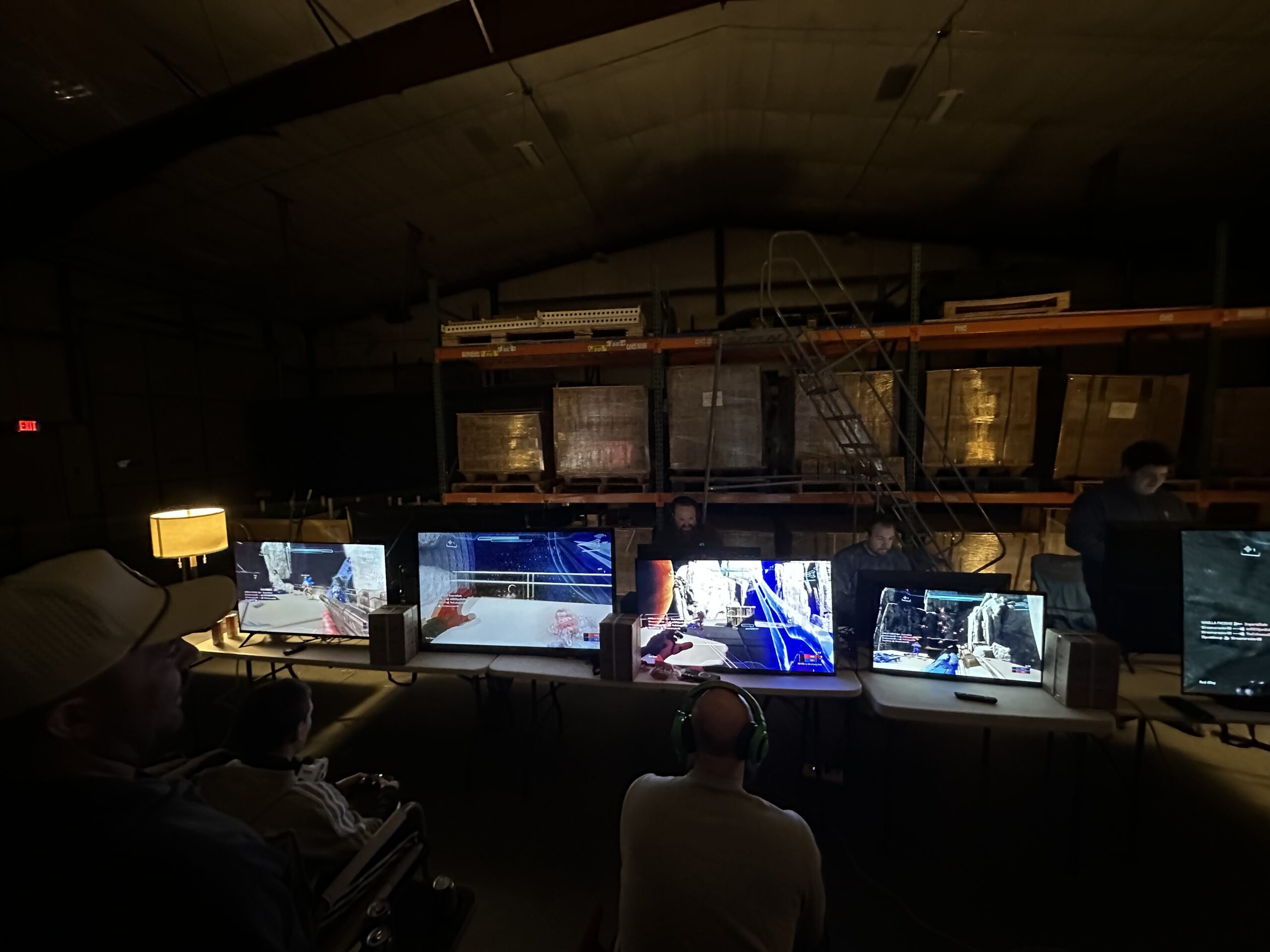Lyeonidas's warehouse LAN setup.