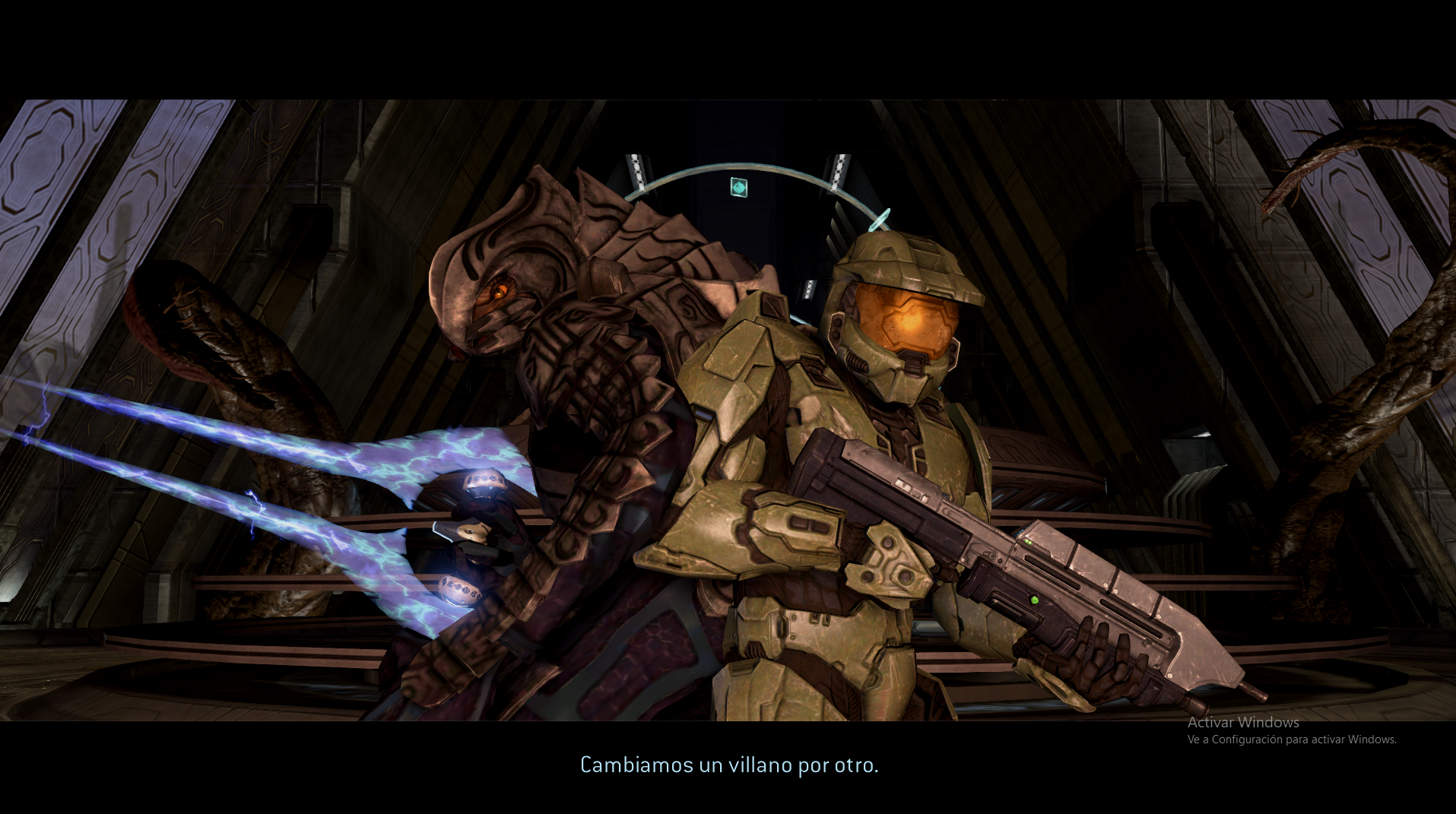 Arbiter and Master Chief back to back in Halo 3
