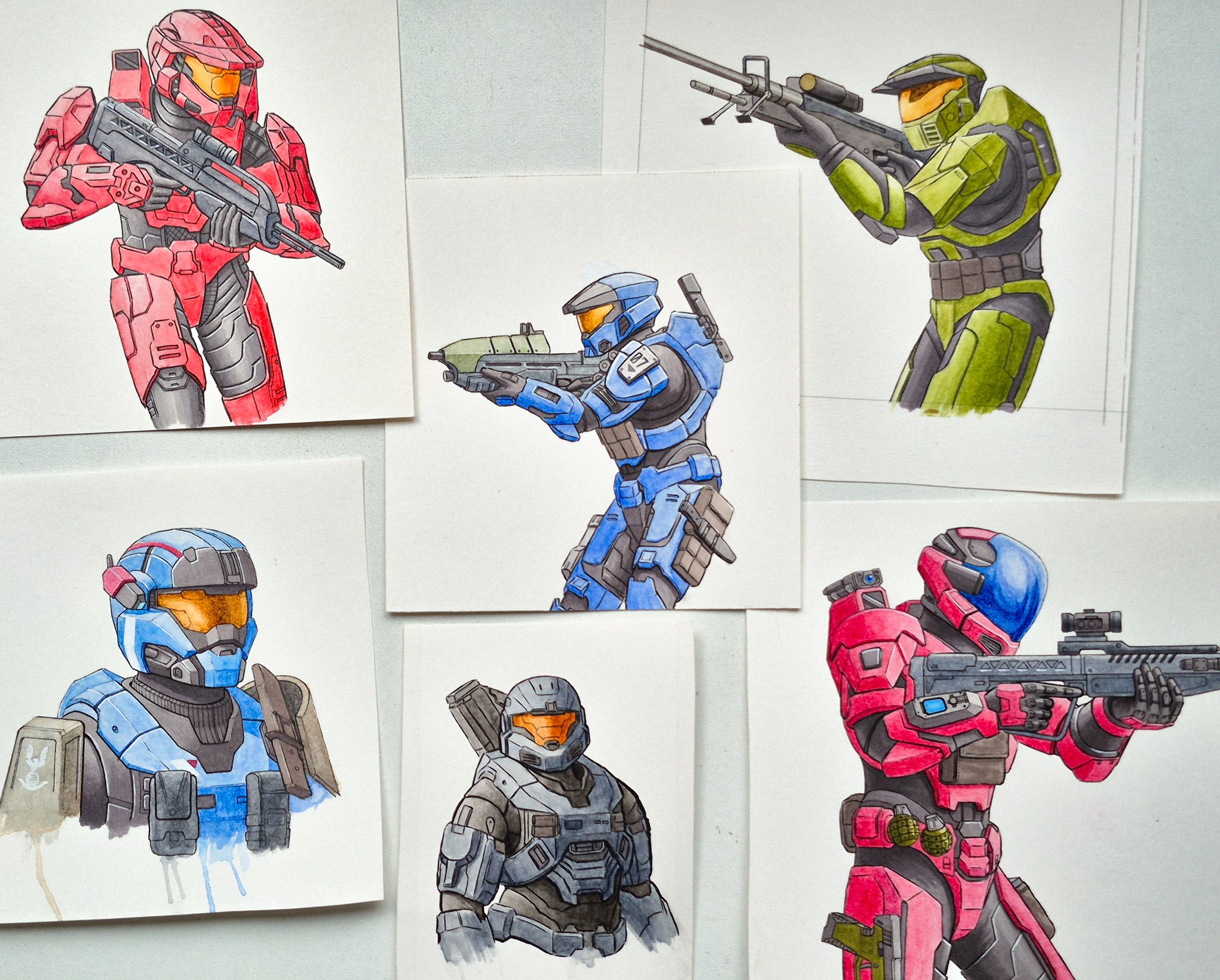 Various Spartan illustrations by spartan_cassius.