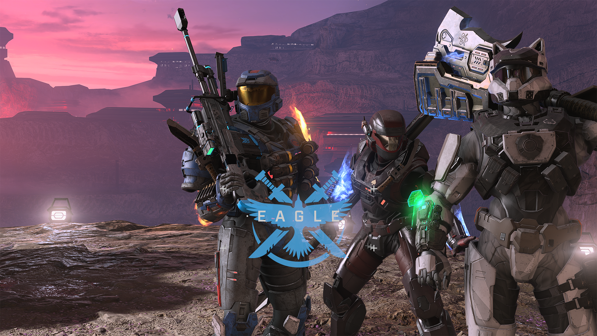 A squad of Spartans in Halo Infinite multiplayer.