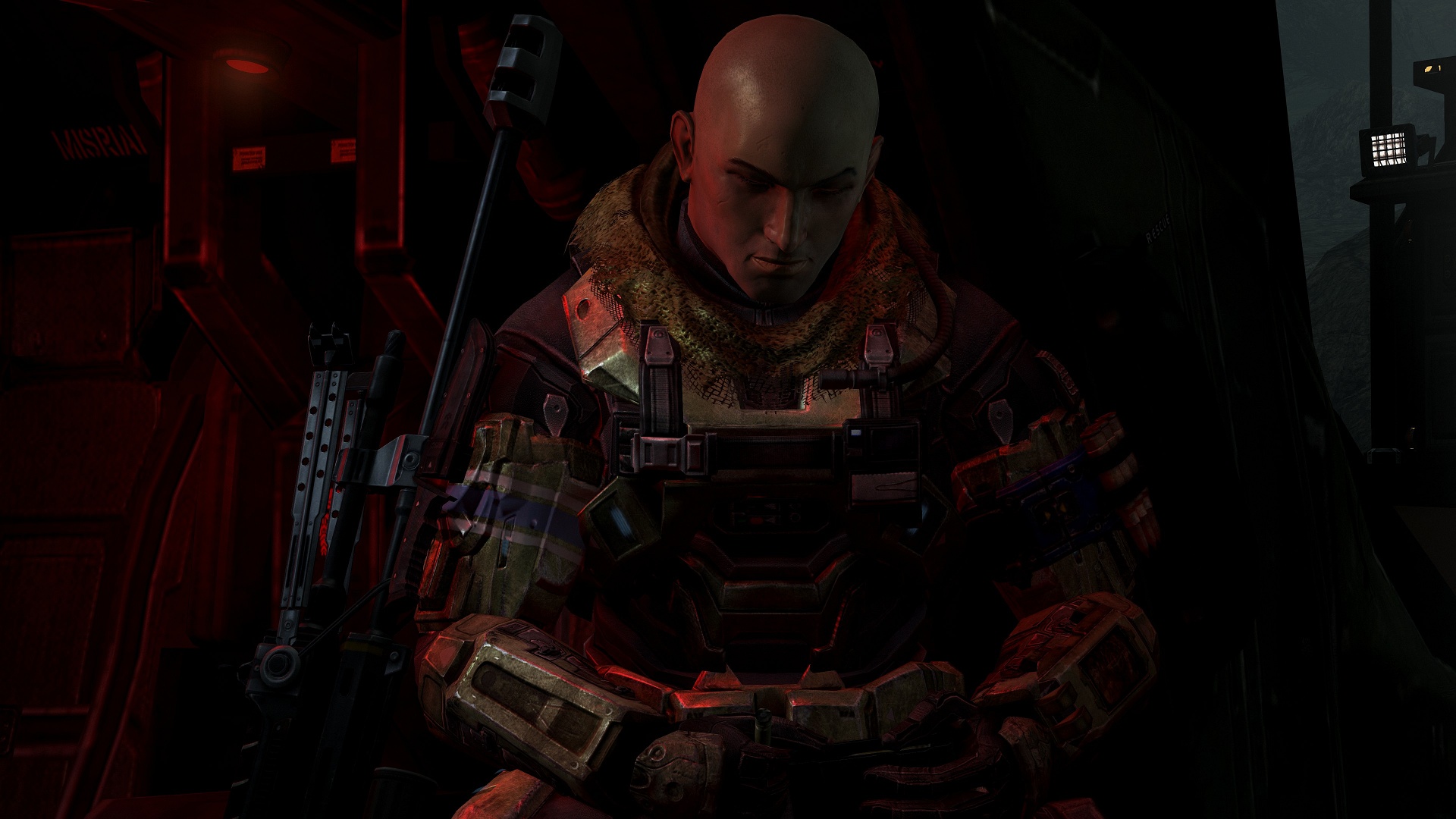 Halo: Reach screenshot of Jun without his helmet