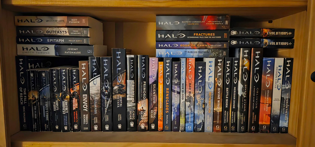 CIA391's collection of Halo books.