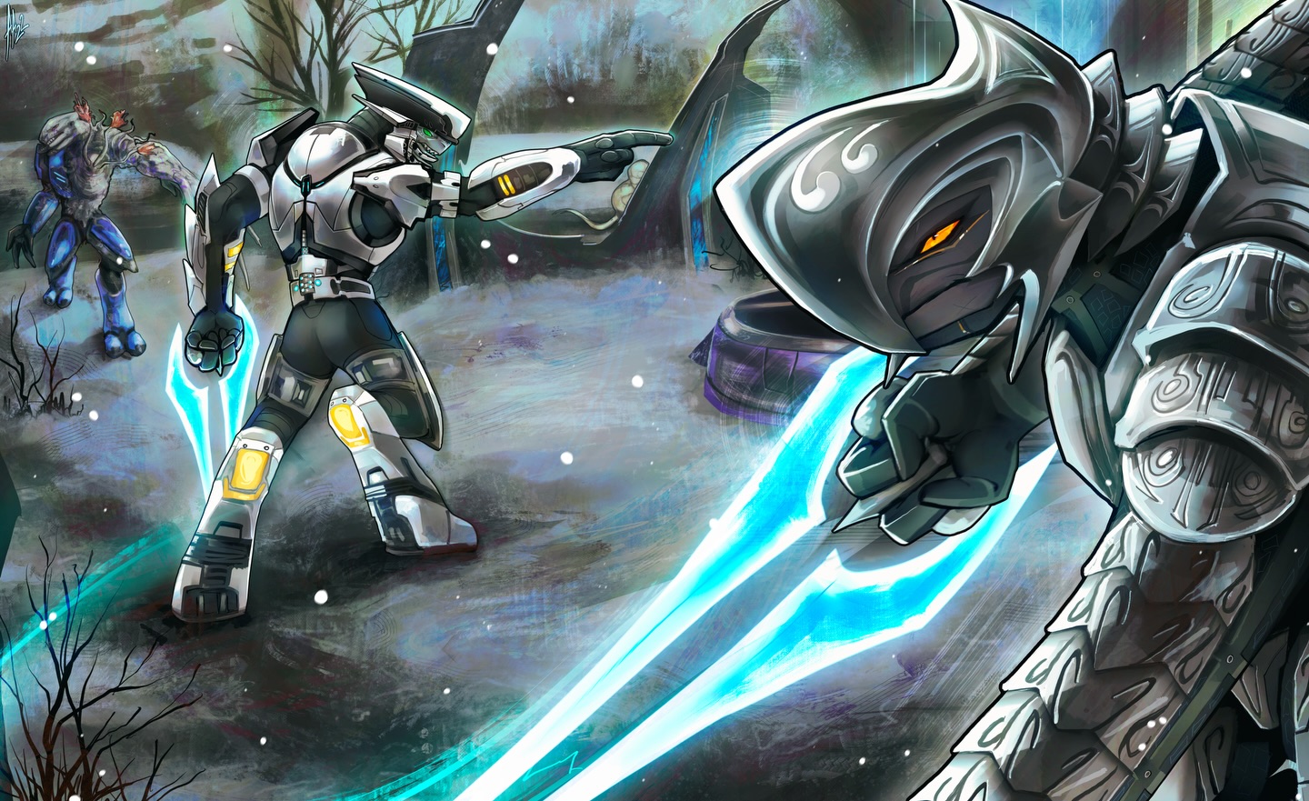 Art by artificialangel22. The Arbiter and Rtas 'Vadum.