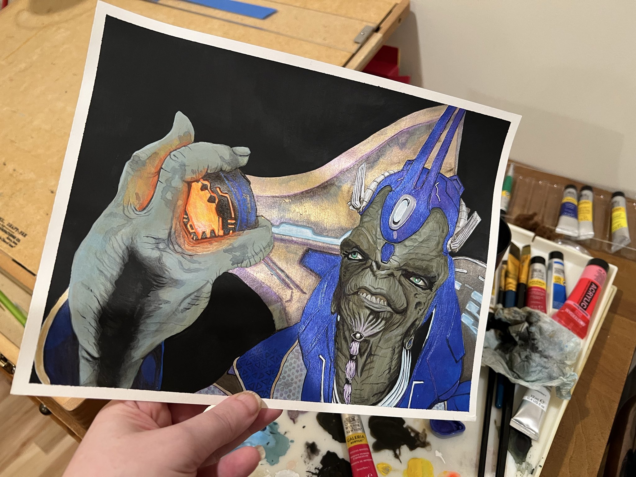 Painted illustration of the Minister of Harmony by CxeeFoxx.