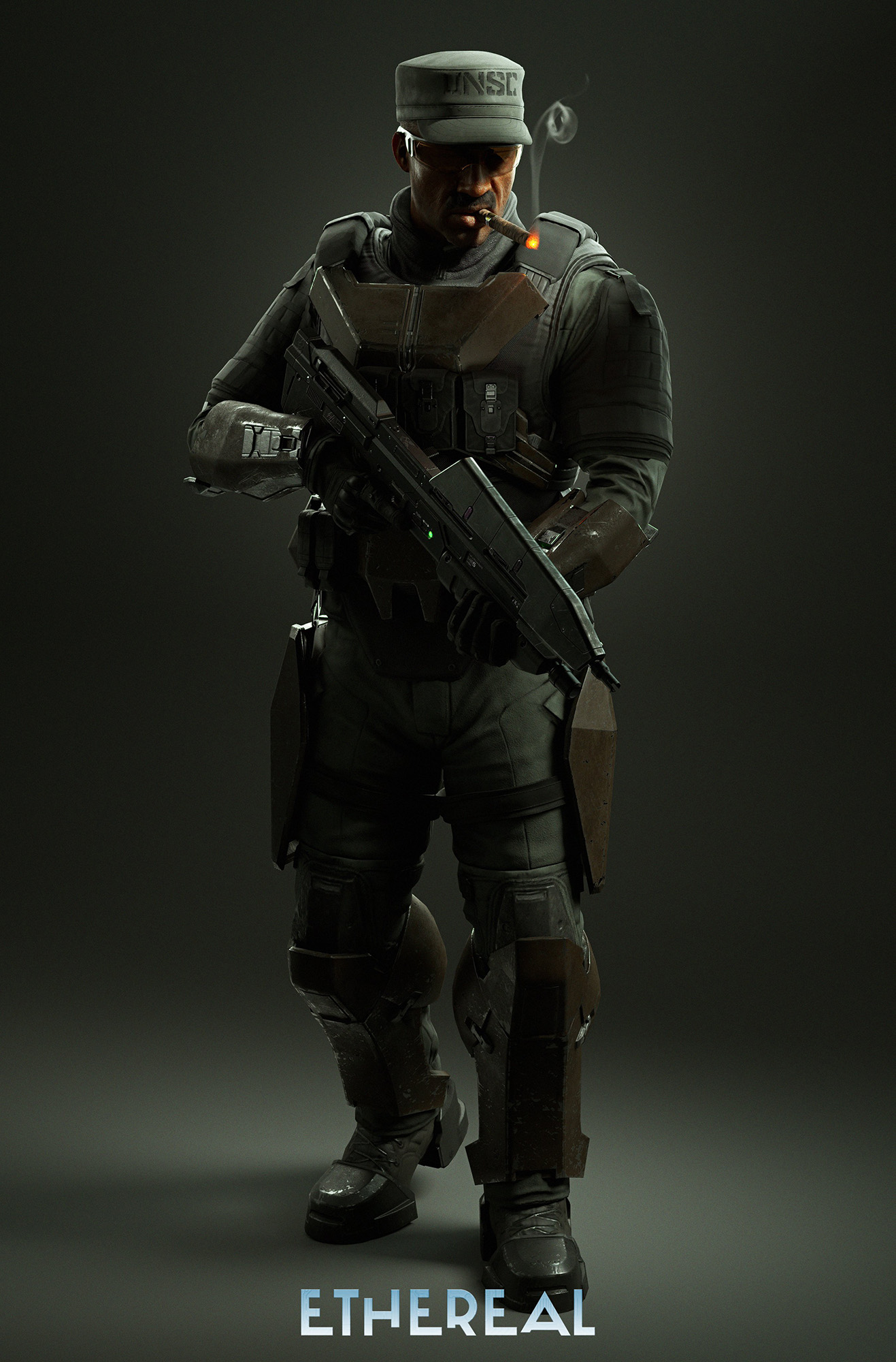 Art by EtherealEOD. Sergeant Avery Johnson.