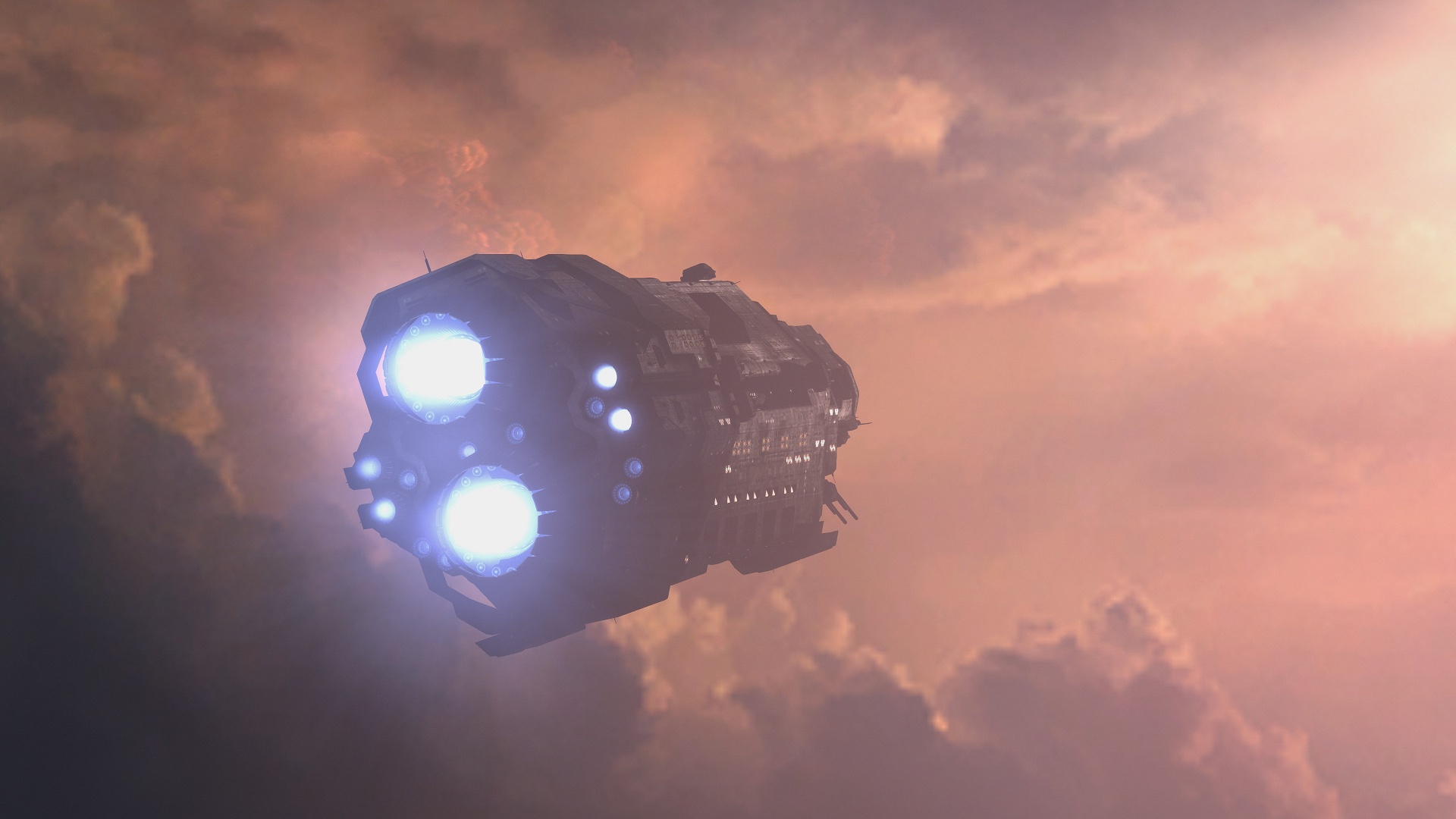 Halo: Reach screenshot of the UNSC Pillar of Autumn departing Reach