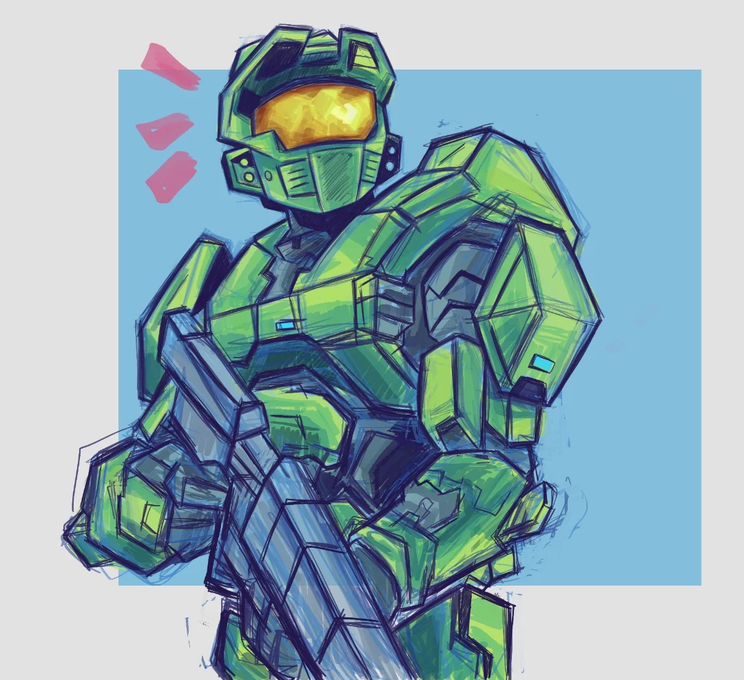 Art by twogo_l. The Master Chief.