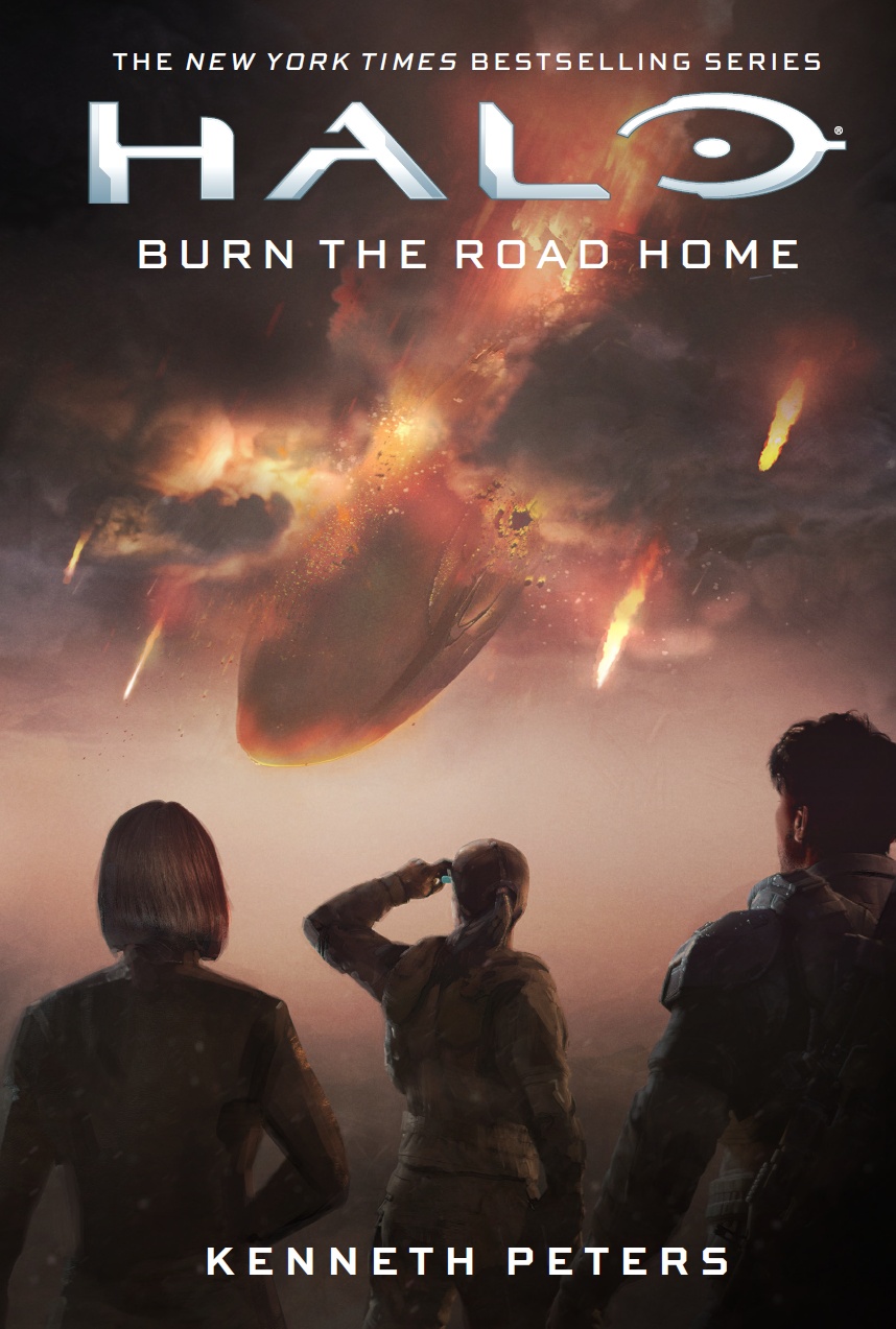 Halo: Burn the Road home cover art with mechanicals by Jack Fletcher and Sam Wood